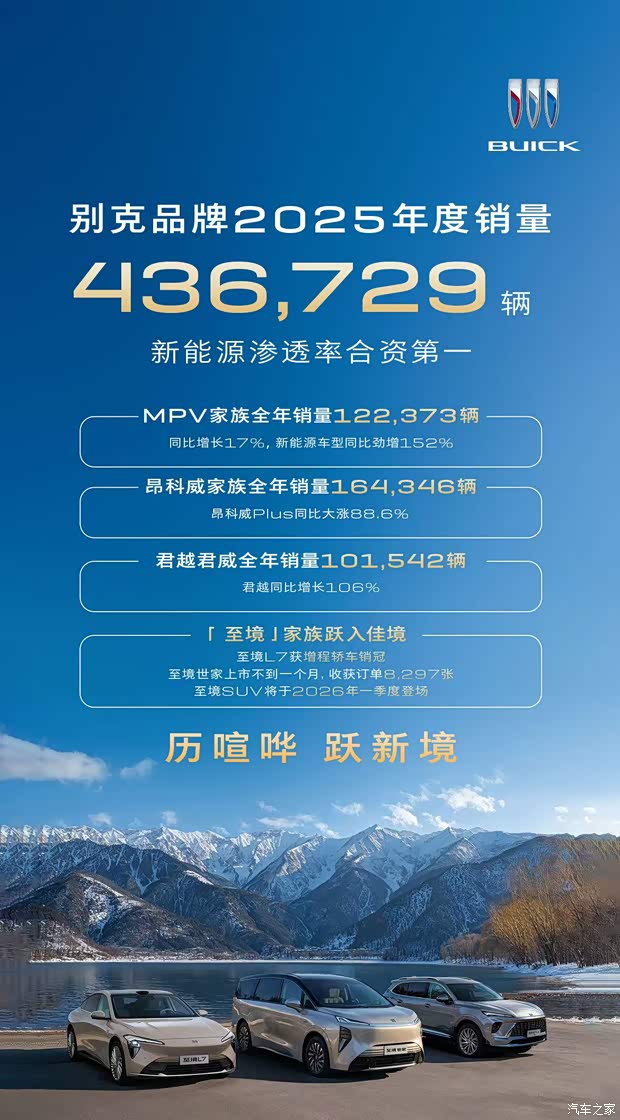 别克至境E7等多款重磅新能源车型 别克品牌2026新车大爆料